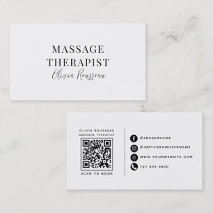 Cartão De Visita Terapeuta de Massagem Moderna