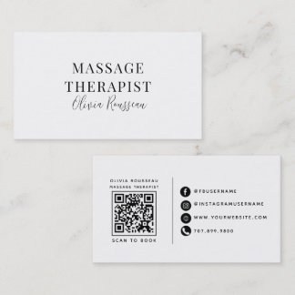 Cartão De Visita Terapeuta de Massagem Moderna