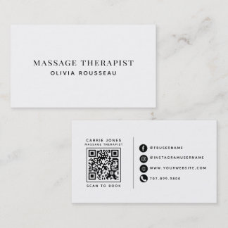 Cartão De Visita Terapeuta de Massagem Moderna