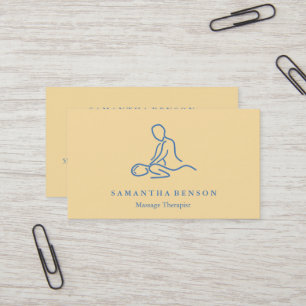 Cartão De Visita Terapeuta de Massagem Moderna Elegante