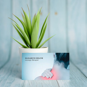 Cartão De Visita Terapeuta elegante moderno da massagem da foto