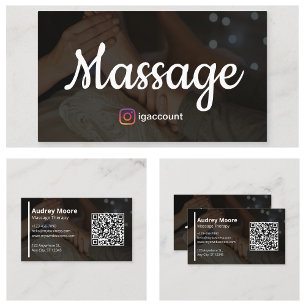 Cartão De Visita Terapeutas de Massagem de Bem-Estar Reflexologista