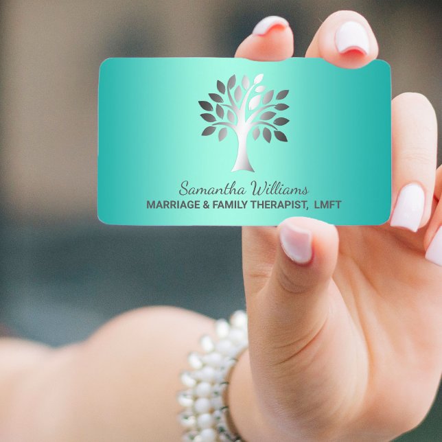Cartão De Visita Terapêutica Com casamento E Família (Marriage And Family Therapist Business Cards)