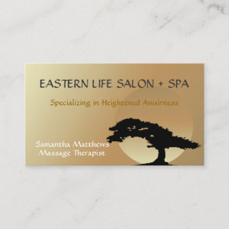 Cartão De Visita Terapêutica de Massagem Bonsai Zen
