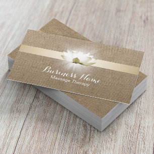 Cartão De Visita Terapêutica De Massagem Brilhando O Salão De Rec