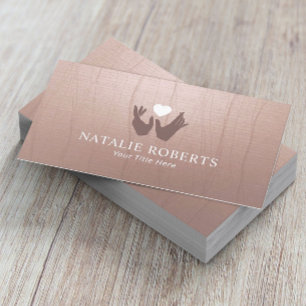 Cartão De Visita Terapêutica de Massagem Cardíaca e Mãos Curadas