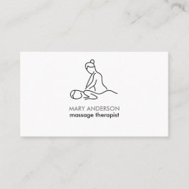 Cartão De Visita Terapêutica de Massagem de Cinzas Brancas Negras M
