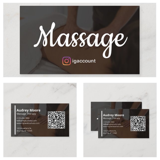 Cartão De Visita Terapêutica de Massagem Terapêutica Holística do B (Massage Therapy Holistic Wellness Therapists Business Card
)