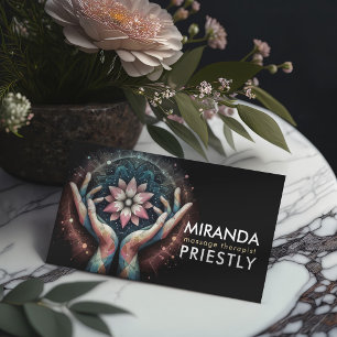 Cartão De Visita Terapêutica de Massagem Terapia Mãos Energia Spa B