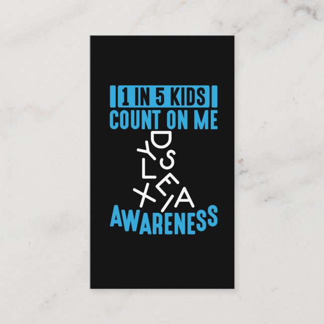 Cartão De Visita Terapêutica Disléxico Terapêutica De Dislexia (Frente)