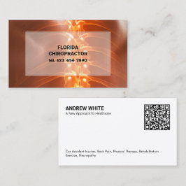 Cartão De Visita Terapêutica Física de Chiropracist QR Personalizad