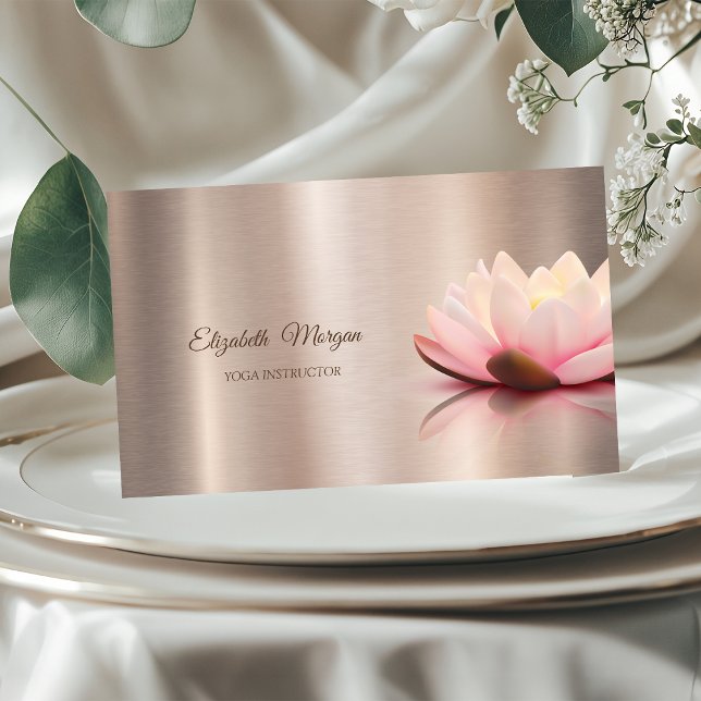 Cartão De Visita Terapêutica Profissional Psicóloga,Lotus,Yoga (Criador carregado)