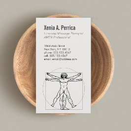 Cartão De Visita Terapia de Massagem Esportiva Vitruviana 1
