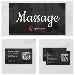 Cartão De Visita Terapia de Massagem Holística