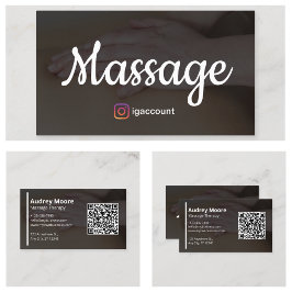 Cartão De Visita Terapia de Massagem Profissional Moderna