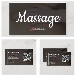 Cartão De Visita Terapia de Massagem Profissional Moderna