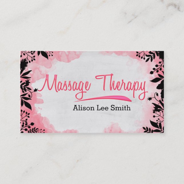 Cartão De Visita Terapia de Massagem - Terapia de Massagem (Frente)