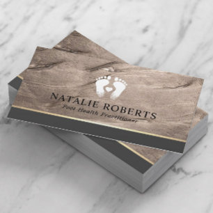 Cartão De Visita Terapista de Massagem de Pé Podiatra Moderno de Br