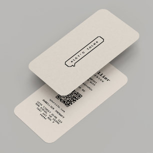 Cartão De Visita Terapista Psicólogo Retro Areia Moderna