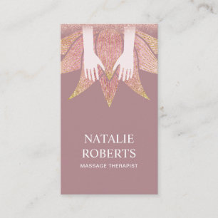 Cartão De Visita Termas curas das mãos da terapia da massagem & da