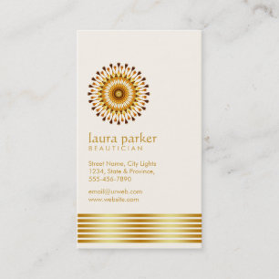 Cartão De Visita Termas dourados da saúde da meditação da ioga d