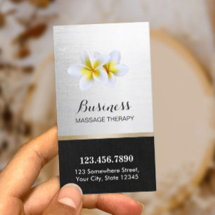 Cartão De Visita Termas florais tropicais do salão de beleza da