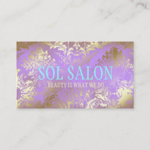 Cartão De Visita Termas, salão de beleza ou boutique roxo do Lilac