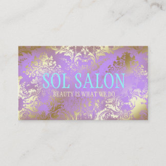 Cartão De Visita Termas, salão de beleza ou boutique roxo do Lilac