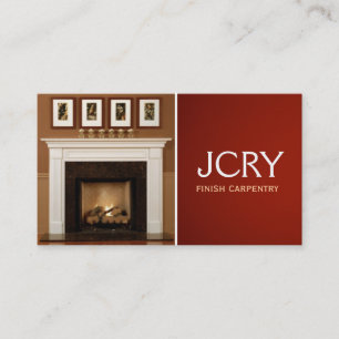 Cartão De Visita Terminar carpintaria, Lareira