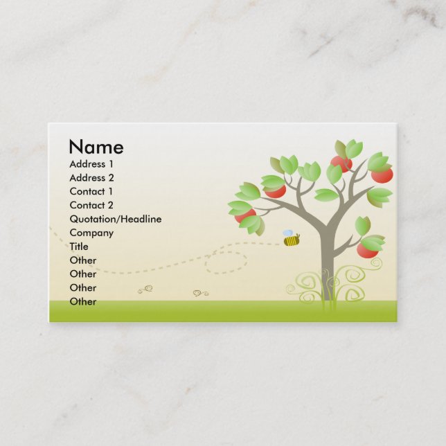 Cartão De Visita Terra proibida (Frente)