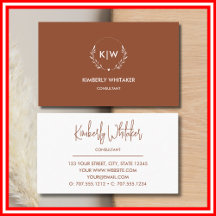 Terracotta e White | Monograma de Iniciais Moderno