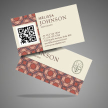 Terracotta Geometric Wellness QR Code