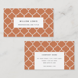 Cartão De Visita Terracotta Mediterrânica Professional