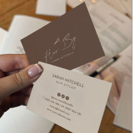 Cartão De Visita Terracotta Minimalist Hair Stylist Business Card