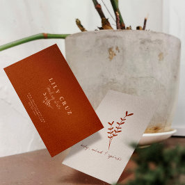 Cartão De Visita TerraCotta Moderna Personalizada Tom Terroso