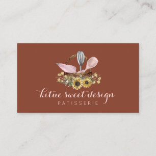 Cartão De Visita Terracotta Sunflower Whisky Spok - Panificação de 