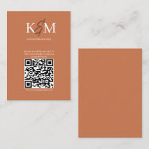 Terracotta Wedding Código QR RSVP Gabinete Online
