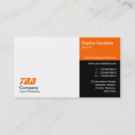 Cartão De Visita Terras - Branco, Laranja e Preto
