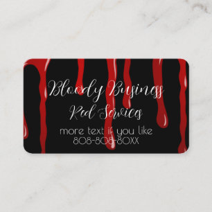Cartão De Visita Terror de Sangue Pingando Design de Halloween