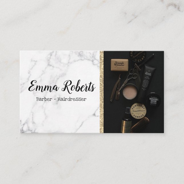 Cartão De Visita Tesoura Compra Cabelo Cursor Salão Barber Compro (Frente)