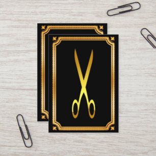 Cartão De Visita Tesoura-de-cabeça-branca esfarrapada de cabelo mod