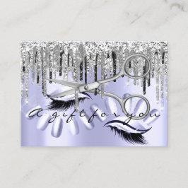 Cartão De Visita Tesoura de Prata Nail Silver do Cabelo do Certific