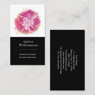 Cartão De Visita Tesoura Estilista de Cabeleireiros Modernos Pinta-