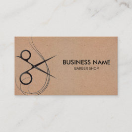 Cartão De Visita Tesoura Hair Stylist e Barber Elegante Hairs