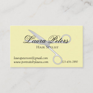 Cartão De Visita Tesoura Hair Stylist - Moderna