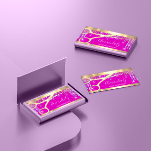 Cartão De Visita Tesoura Moderna do Cabeleireiro Coiffeur Coloca-se