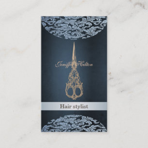 Cartão De Visita Tesoura profissional elegante de luxo chic