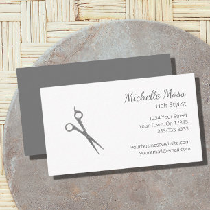 Cartão De Visita Tesoura Simples Stylist De Cabelo Trendy