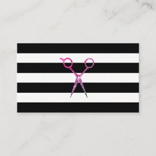 Cartão De Visita Tesouras chiques do Grunge do teste padrão da