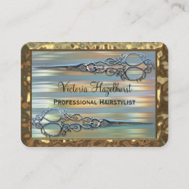 Cartão De Visita Tesouras dobro de Wythcoiffer profissionais